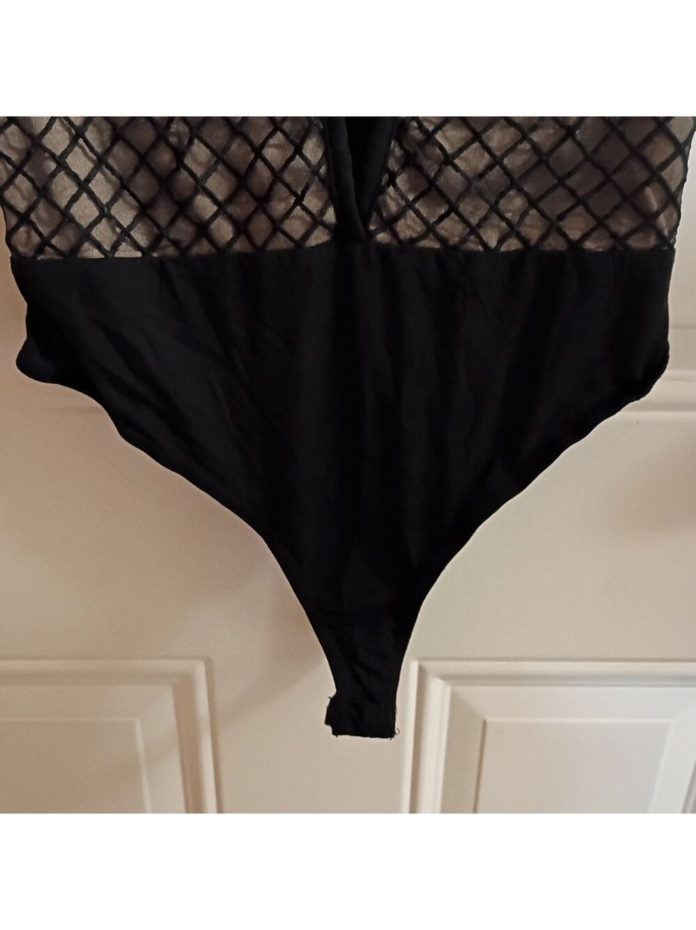 2/$10 Vintage Fashion Nova Black And Beige Bodysuit Medium - Picture 5 of 12